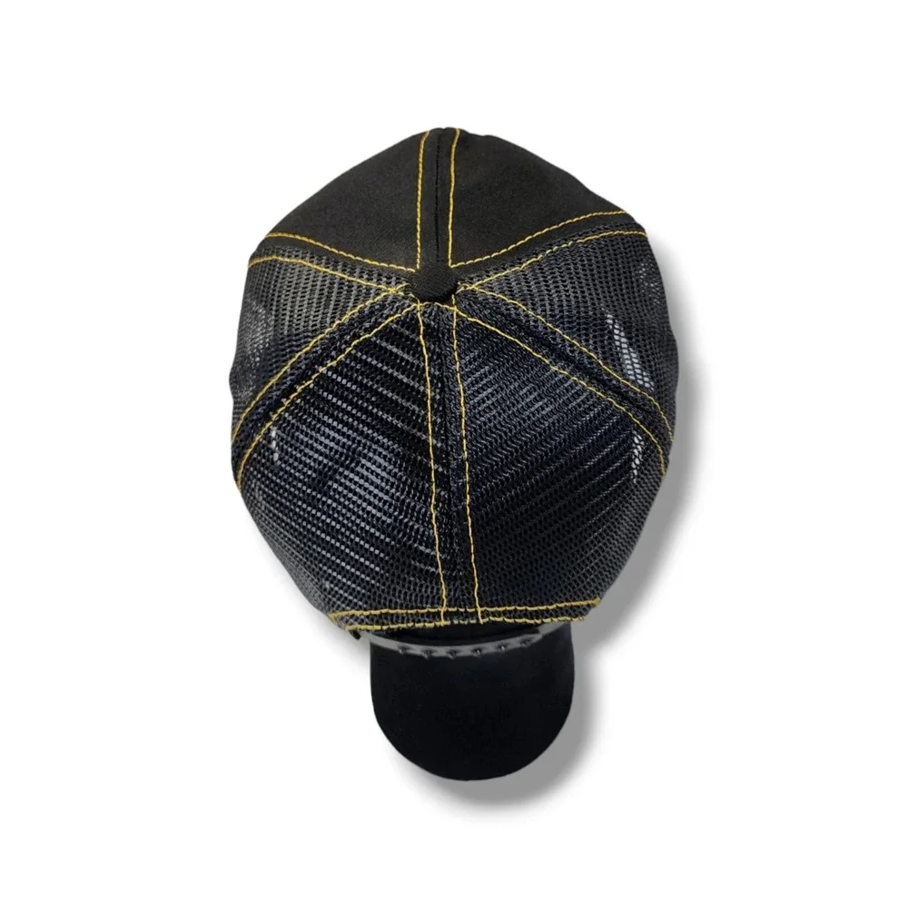 Vintage Wagner Mesh Trucker's Snapback Black Hat‎ Cap By Paramount Cap